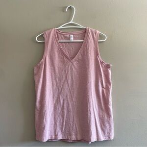 Denver Hayes Blush Pink V-Neck Tank Top – Size Large GUC
